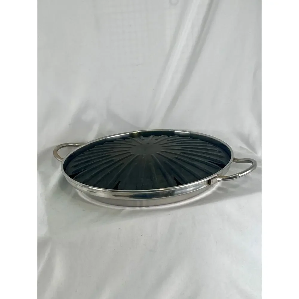 Vintage Circulon Korean BBQ Grill Pan Cast Aluminum Tabletop Grill 12”